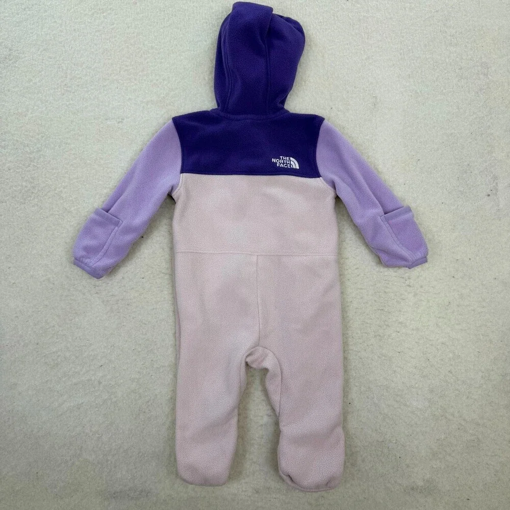 The North Face Glacier Peak Purple One-Piece Fleece Suit 3-6M
